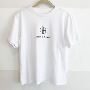 Anine Bing White Logo Tee NWT